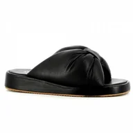 Klapki i japonki damskie - Czarne klapki damskie CARINII - Carinii - miniaturka - grafika 1