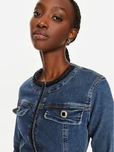 Liu Jo Kurtka jeansowa UF4094 D4448 Granatowy Regular Fit - Kurtki damskie - miniaturka - grafika 1