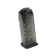 Osprzęt do wiatrówek - ETS - Magazynek polimerowy do Glock 19 / 26 - 9x19 mm - 15 naboi - Carbon Smoke Series - SMK-GLK-19 - miniaturka - grafika 1