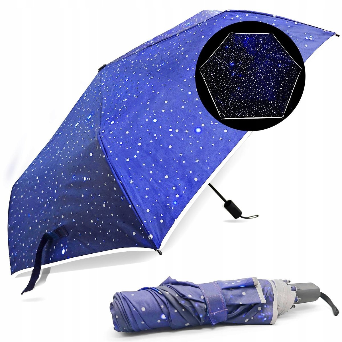 RoserRose parasol składany niebieski
