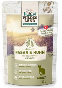 Wildes Land Cat Classic Adult Fasan & Huhn saszetka 100g - Mokra karma dla kotów - miniaturka - grafika 1