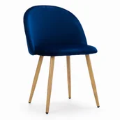 Krzesła - krzesło MODENA tapicerowane welurowe granatowe - miniaturka - grafika 1