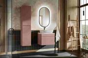 Meble łazienkowe - Zestaw podwieszanych mebli do łazienki, Iconic, różowy, mat - miniaturka - grafika 1