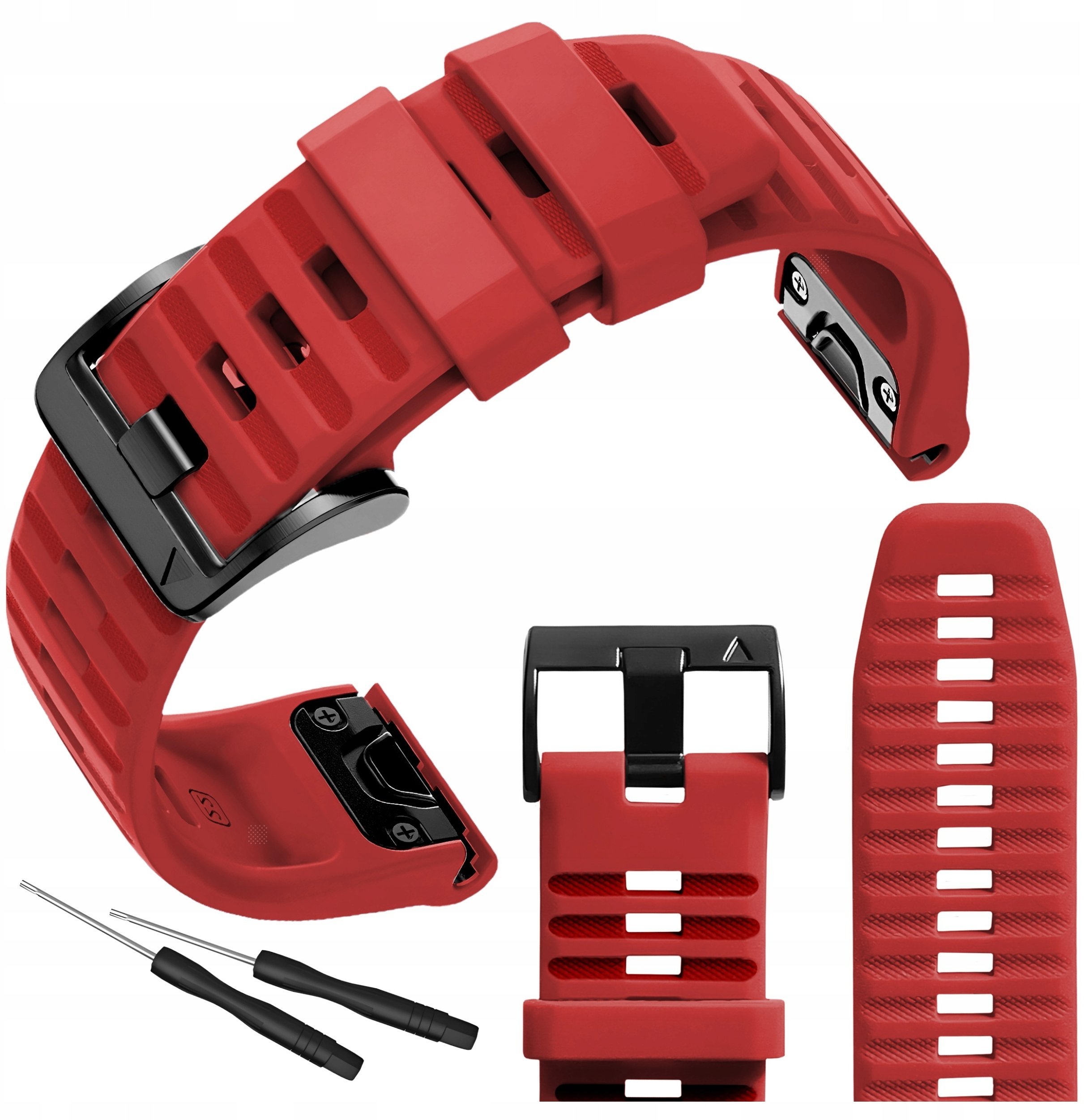ChronSmarta Pasek ChronSmarta do smartwatch'a Garmin Fenix 5 6 7 8 Plus Solar AMOLED 47mm QuickFit Czerwony