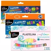 Masy plastyczne - Zestaw Kidea Plastelina Zapachowa + Neonowa + Pastelowa 72 szt. - miniaturka - grafika 1