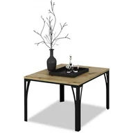 Ławy i stoliki kawowe - Industrialny stolik kawowy czarny + dąb artisan grafit połysk D7-K81 - miniaturka - grafika 1