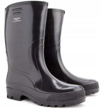 Kalosze Czarne Męskie Gumowce Polskie z Pvc Pcv Grand Black Czarne r.42