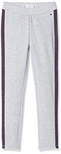 Tommy Hilfiger Dziewczęce legginsy z zakrzywionym obszyciem, wrzos szary, 74 - Legginsy - miniaturka - grafika 1