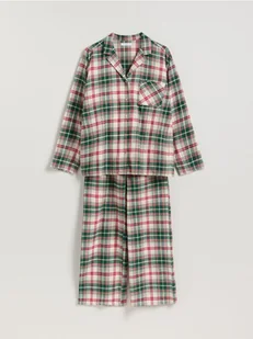 Reserved - Flanelowa piżama w kratkę - zielony - Moda i Uroda OUTLET - miniaturka - grafika 1