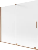 Parawany nawannowe - Mexen Velar parawan nawannowy 2-skrzydłowy rozsuwany 180 x 150 cm, szron, miedź szczotkowana - 896-180-000-31-65 - miniaturka - grafika 1