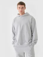 Bluzy sportowe męskie - Męska bluza dresowa nierozpinana z kapturem Outhorn OTHWAW24TSWSM1695 - szara - miniaturka - grafika 1