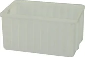 Pojemniki przemysłowe - Artech Pojemnik magazynowy, wym. 60 x 40 cm, kolor, atest na kontakt z żywnością biały - miniaturka - grafika 1