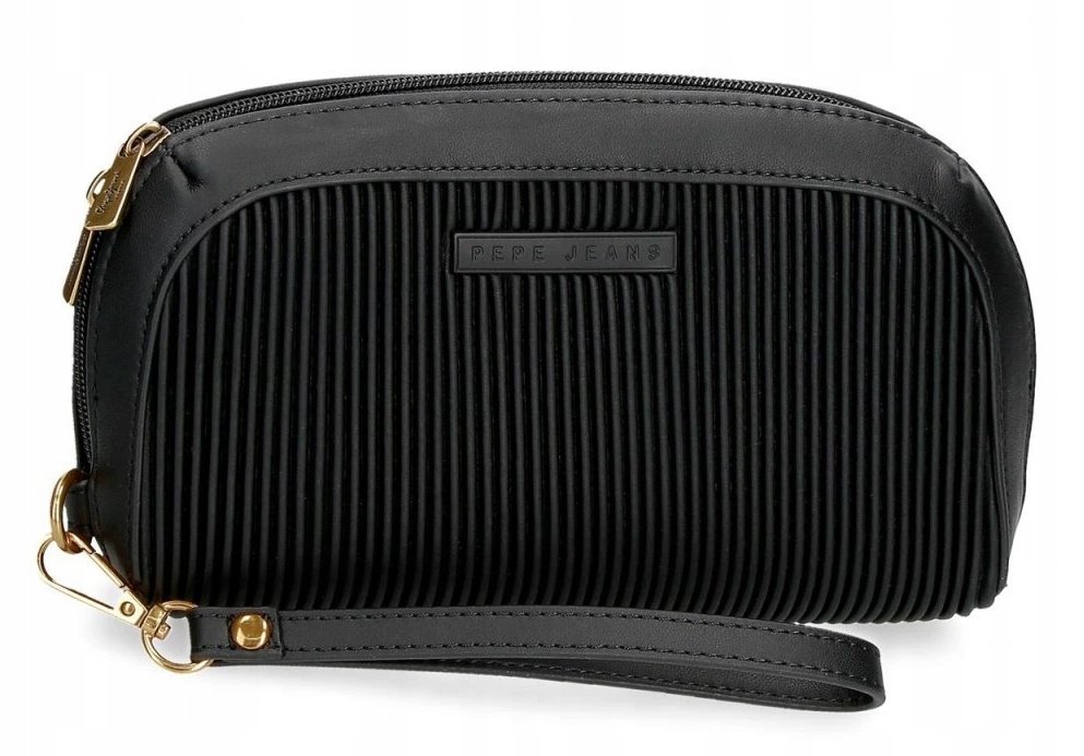 Pepe Jeans Portfel Damski Czarny Duży z Logo Awh