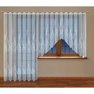 Firanka gotowa 250 x 200 cm biały - Firany - miniaturka - grafika 1