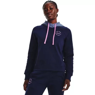 Bluza damska Under Armour Rival Fleece CB Hoodie granatowa 1373031 410-S - Bluzy damskie - miniaturka - grafika 1