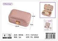 Czasopisma - Elegancka Pudełko na Biżuterię Różowe PU - miniaturka - grafika 1