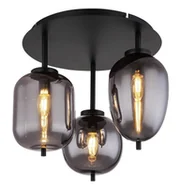 Lampy sufitowe - Globo Blacky 15345-3D plafon lampa sufitowa 3x40W E14 dymiony/czarny - miniaturka - grafika 1