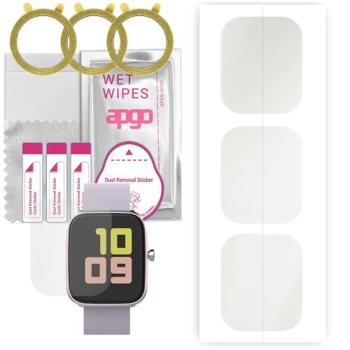 3x folia ochronna hydrożelowa MATOWA do Vector Smart VCTR-31 - apgo Smartwatch Hydrogel MATTE Protection Ochrona na ekran smartwatcha