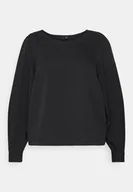 Bluzki damskie - Bluzka damska Vero Moda VMBINE prosty luźny krój długi rękaw czarna r.52 - miniaturka - grafika 1