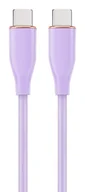 Kable USB - GEMBIRD Kabel USB Typ-C Power Delivery PD ładowanie i transmisja danych 60W oplot silikonowy 1.5m kolor fioletowy - miniaturka - grafika 1