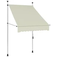 Markizy - vidaXL Markiza zwijana ręcznie, 100 cm, kremowa vidaXL - miniaturka - grafika 1