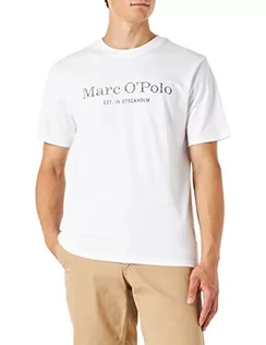 Koszulki męskie - Marc O'Polo Męski T-shirt B21201251052, Biały, nowy, M - grafika 1