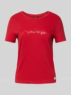 Koszulki i topy damskie - T-shirt z nadrukiem z logo - miniaturka - grafika 1