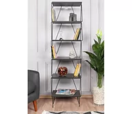 Regały - Regał BALABAN 165x48 cm antracyt/czarny - miniaturka - grafika 1