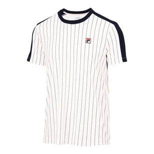 Koszulka męska Fila  T-Shirt Stripes Jascha 2 White Alyssum Stripes M - Koszulki sportowe męskie - miniaturka - grafika 1