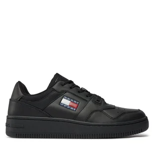 Sneakersy Tommy Jeans Tjm Retro Basket Ess EM0EM01395 Czarny - Sneakersy męskie - miniaturka - grafika 1