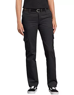 Spodnie damskie - Dickies Damskie spodnie cargo z prostymi nogawkami, czarny, Taille unique - grafika 1