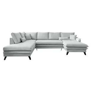 Jasnoszara rozkładana sofa w kształcie litery "U" Miuform Charming Charlie, lewostronna - Narożniki - miniaturka - grafika 1
