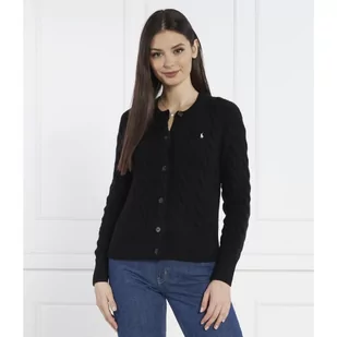 POLO RALPH LAUREN Wełniany kardigan | Regular Fit | z dodatkiem kaszmiru - Swetry damskie - miniaturka - grafika 1