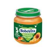 Desery dla dzieci - BoboVita deserek w słoiczku po 5 miesiącu Brzoskwinie, Jabłka i Banany 130 g - miniaturka - grafika 1