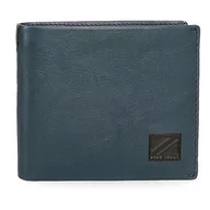 Portfele - Pepe Jeans Marshal portfel z miejscem na karty, niebieski, 11 x 8,5 x 1 cm, skóra, niebieski, rozmiar uniwersalny, niebieski, Einheitsgröße, portfel z uchwytem na karty - miniaturka - grafika 1