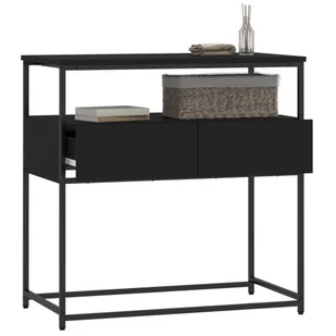 Stolik konsolowy, czarny, 75x40x75 cm, materiał drewnopochodny Lumarko! - Konsole i sekretarzyki - miniaturka - grafika 5