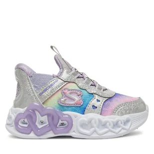 Sneakersy Skechers Infinite Heart Lights-Eternal Shimmer 303755N/SMLT Srebrny - Buty dla dziewczynek - miniaturka - grafika 1
