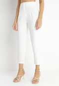 Spodnie damskie - Białe Spodnie Fynthi - miniaturka - grafika 1