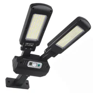 Lampy ogrodowe - Lampa uliczna solarna led maclean mce447 z czujnikiem ruchu i pilotem ip54, 5w, 2x450lm, 6500k, li-ion 2400 mah, 3 tryby pracy MCE447 - miniaturka - grafika 1