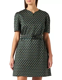 PINKO Damska sukienka Ambre Jersey Jacquard D. Swobodna sukienka, Nob_czarna-na-beżowa, 32 - Sukienki - miniaturka - grafika 1