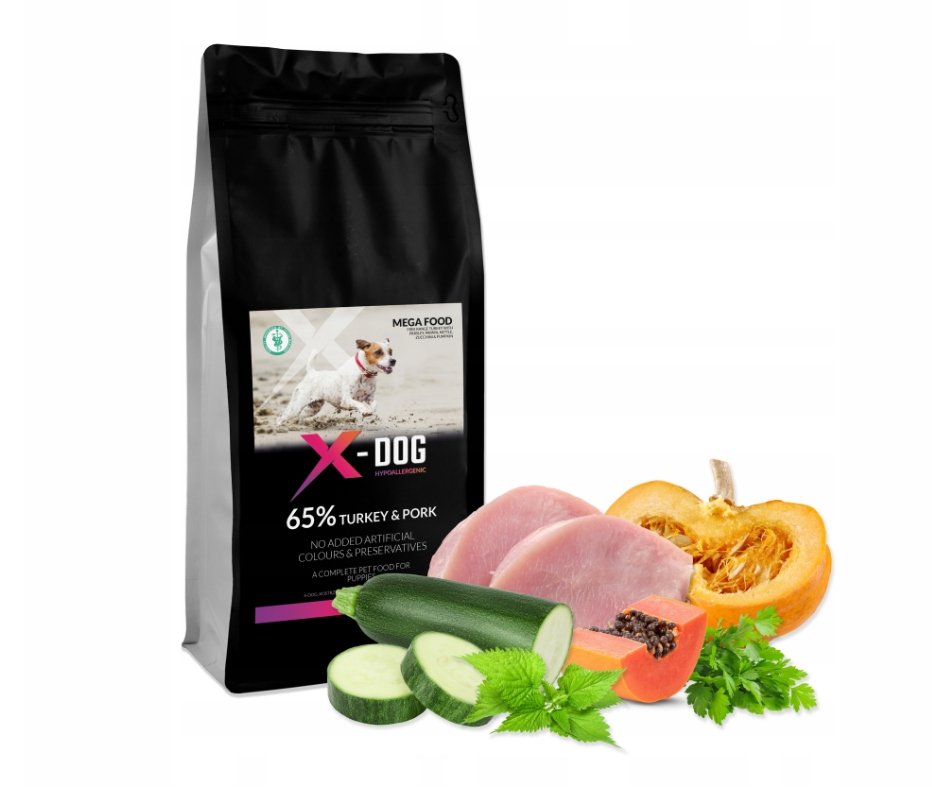 X-DOG PUPPY M/L INDYK Z WOLNEGO WYBIEGU 2KG