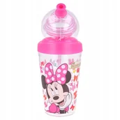 Kubki dla dzieci - Myszka Minnie Bidon Z Ozdobną Rurką Szklanka 420Ml - miniaturka - grafika 1