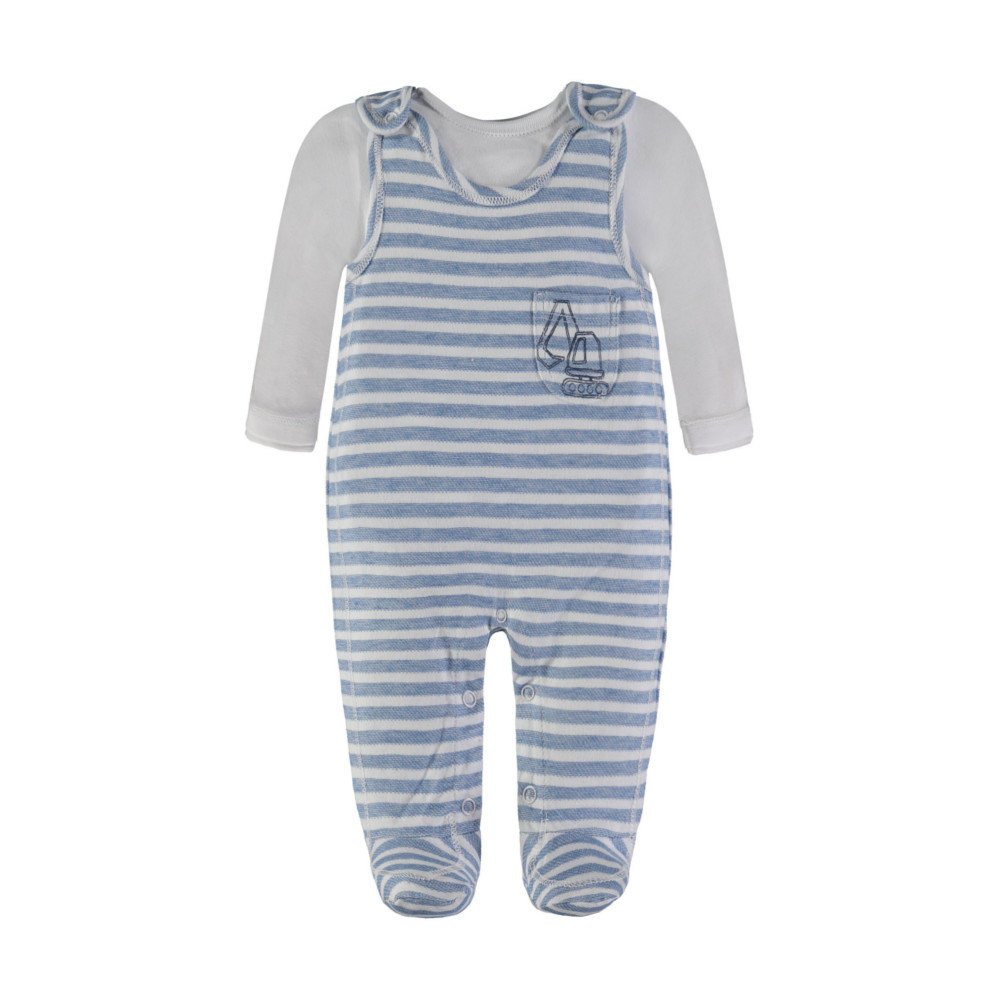 Chłopięce śpiochy + bluzka z długim rękawem, szary, rozmiar 68