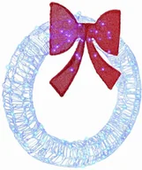 Ozdoby bożonarodzeniowe - vidaXL Wianek Ze LED Lights Niebieski 90 cm Akryl - miniaturka - grafika 1