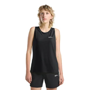Damski top Jack Wolfskin PRELIGHT STRIDE TANK W black - XS - Koszulki i topy damskie - miniaturka - grafika 1