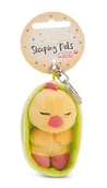 Plecaki - NICI 61612 Sleeping Pets breloczek pisklę w koszyczku, wierny towarzysz do plecaka lub torby, zawieszka do kluczy dla małych i dużych, 8 cm, żółty - miniaturka - grafika 1