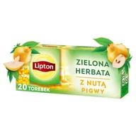 Herbata - Zielona herbata Lipton z nutą pigwy 20x1,6g - miniaturka - grafika 1