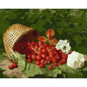 Malowanie po numerach - Ideyka Malowanie po numerach - Koszyk z truskawką 40x50cm - miniaturka - grafika 1