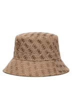 Czapki damskie - Guess Bucket AW5371 POL01 Beżowy - miniaturka - grafika 1