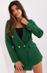 Damski komplet z szortami ciemnozielony DHJ-KMPL-6215.27, Kolor ciemnozielony, Rozmiar S, ITALY MODA - Primodo.com - Spodenki damskie - miniaturka - grafika 1